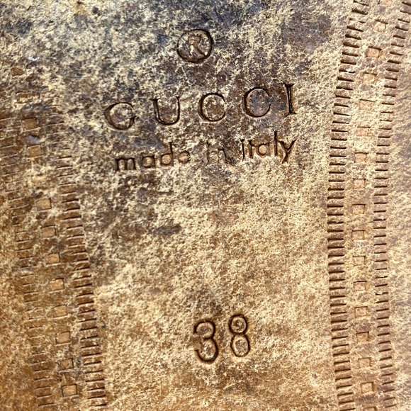 GUCCI BLACK LEATHER GOLD HORSEBIT LOAFER MOCCASIN FLATS SHOES LADIES SIZE 8 - Picture 8 of 11